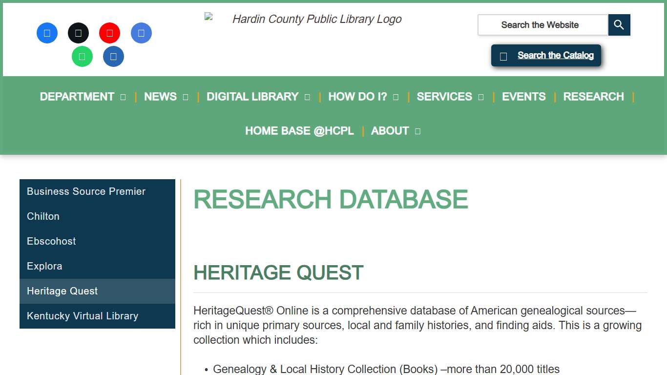 Heritage Quest Hardin County Public Library